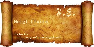 Weigl Elvira névjegykártya